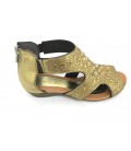 Punto Gold Renk Taşlı Kadın Ayakkabı 667006