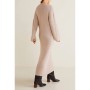 Mango Kadın Açık/Pastel Gri Lastikli Jarse Elbise 33097678