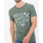Koton Erkek Grafik Basklı T-Shirt - Yeşil 6KAM11641LK01A
