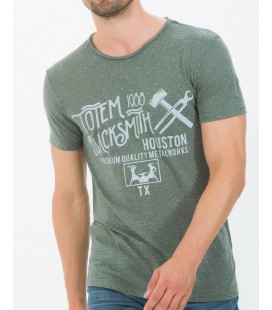 Koton Erkek Grafik Basklı T-Shirt - Yeşil 6KAM11641LK01A