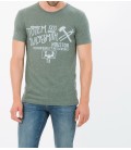 Koton Erkek Grafik Basklı T-Shirt - Yeşil 6KAM11641LK01A