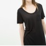 Koton Kadın U Yaka T-Shirt - Siyah 6KAK12237YK999