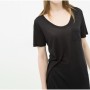 Koton Kadın U Yaka T-Shirt - Siyah 6KAK12237YK999