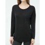 Koton Kadın Cep Detaylı T-Shirt - Siyah 6KAK18915GK999
