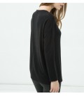 Koton Kadın Cep Detaylı T-Shirt - Siyah 6KAK18915GK999