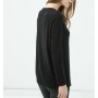 Koton Kadın Cep Detaylı T-Shirt - Siyah 6KAK18915GK999