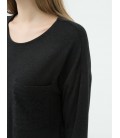 Koton Kadın Cep Detaylı T-Shirt - Siyah 6KAK18915GK999