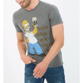 Kotan Erkek Grafik Baskılı T-Shirt - Gri 6KAM11661LK027