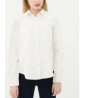 Koton Kadın Klasik Yaka Gömlek - Beyaz 6KAK68608OW001