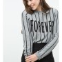 Koton Kadın Çizgili Kazak - Gri 6KAL17803HK027