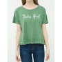 Koton Kadın Baskılı T-Shirt - Yeşil 6KAL11077JK755