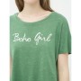 Koton Kadın Baskılı T-Shirt - Yeşil 6KAL11077JK755