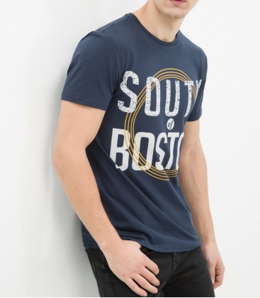 Koton Erkek Baskılı T-Shirt - Lacivert 6KAM11543LK725