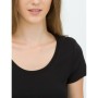 Koton Kadın Oyuk Yaka T-Shirt - Siyah 6KTK12085SK999
