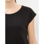 Koton Kadın Bisiklet Yaka T-Shirt - Siyah 6KAK12583OK999