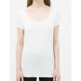 Koton Kadın Oyuk Yaka T-Shirt - Beyaz 6KAK12820YK000