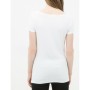Koton Kadın Oyuk Yaka T-Shirt - Beyaz 6KAK12820YK000
