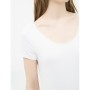 Koton Kadın Oyuk Yaka T-Shirt - Beyaz 6KAK12820YK000