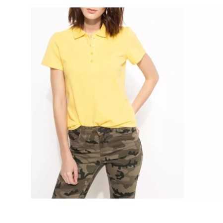 Defacto Kadın Basic Polo Yaka Sarı T-shirt I1078AZ