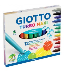 Gıotto 12 Renk Turbo Maxı Jumbo Boya Kalemi 454000