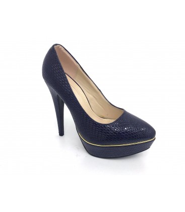 Shoe & Me Kadın Lacivert Topuklu Ayakkabı TS1