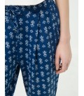 Koton Kadın Desenli Pantolon - Lacivert 6YAK43483TK75A