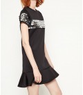 Koton Kadın Pul Detaylı Elbise - Siyah 7YAF80031GK999