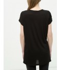 Koton Kadın Omuz Detaylı T-Shirt - Siyah 6YAK13008OK999