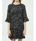 Koton Kadın Çiçek Desenli Elbise - Siyah 6YAK88108PW25F