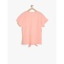 Koton Kız Çocuk Baskılı T-Shirt Mercan 7YKG17704AK402