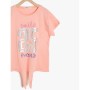 Koton Kız Çocuk Baskılı T-Shirt Mercan 7YKG17704AK402