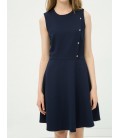 Koton Kadın Düğme Detaylı Elbise Lacivert 6YAK82702UW710