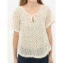 Koton Kadın Desenli T-Shirt Taş 7KAL11524JK088