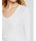 Koton Kadın V Yaka T-Shirt  Beyaz 8YAK12933UK001