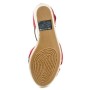 Tommy Hilfiger Kırmızı Kanvas Dolgu Topuklu Sandalet