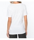Calvin Klein Kadın Baskılı Beyaz Tişört ZW0ZW01192