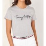 Tommy Hilfiger Kadın Gri Nolimitt Neck Logo Tshirt WW0WW24967