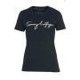 Tommy Hilfiger Kadın Siyah Nolimitt Neck Logo Tshirt WW0WW24967