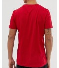 Tommy Hilfiger Simge Şerit Göğüs Logolu Kırmızı Erkek Tişört