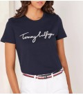 Tommy Hilfiger Kadın Lacivert Nolimitt Neck Logo Tshirt WW0WW24967