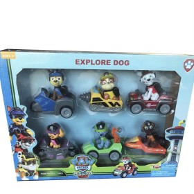 Paw Patrol 6 Araçlı 6 Figürlü Paw Patrol Seti Büyük Boy