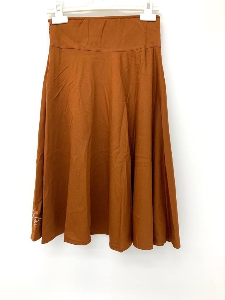 Bukem Nakış Detaylı Kiremit Kız Çocuk Etek 477 Nakışlı Gez Etek