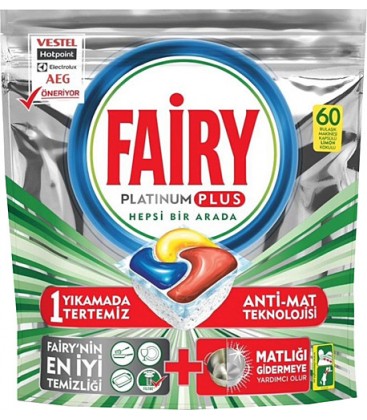 Fairy Platinum Plus 60 Adet Bulaşık Makinesi Tableti