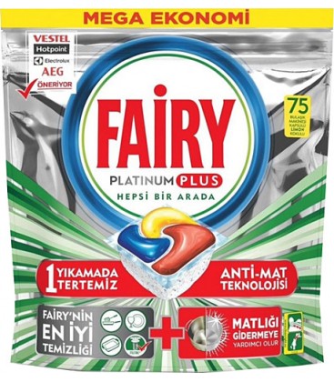 Fairy Platinum Plus 75 Adet Bulaşık Makinesi Tableti