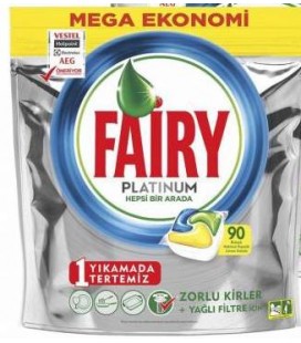 Fairy Platinum Limon Kokulu 90 Tablet Bulaşık Makinesi Deterjanı