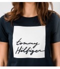 Tommy Hilfiger Alissa Kadın Baskılı Lacivert T-shirt WW0WW27136