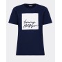 Tommy Hilfiger Alissa Kadın Baskılı Lacivert T-shirt WW0WW27136