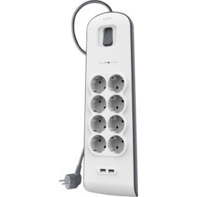 Belkin BSV804VF2M 8'li 2M Akım Korumalı Priz + 2x2.4A USB Girişi