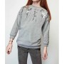 B&G Store Tyess Kız Çocuk Gri Sweatshirt 19FW2TJ4446
