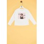 B&G Store Tyess Kız Çocuk Beyaz T-Shirt 19FW2TJ4526